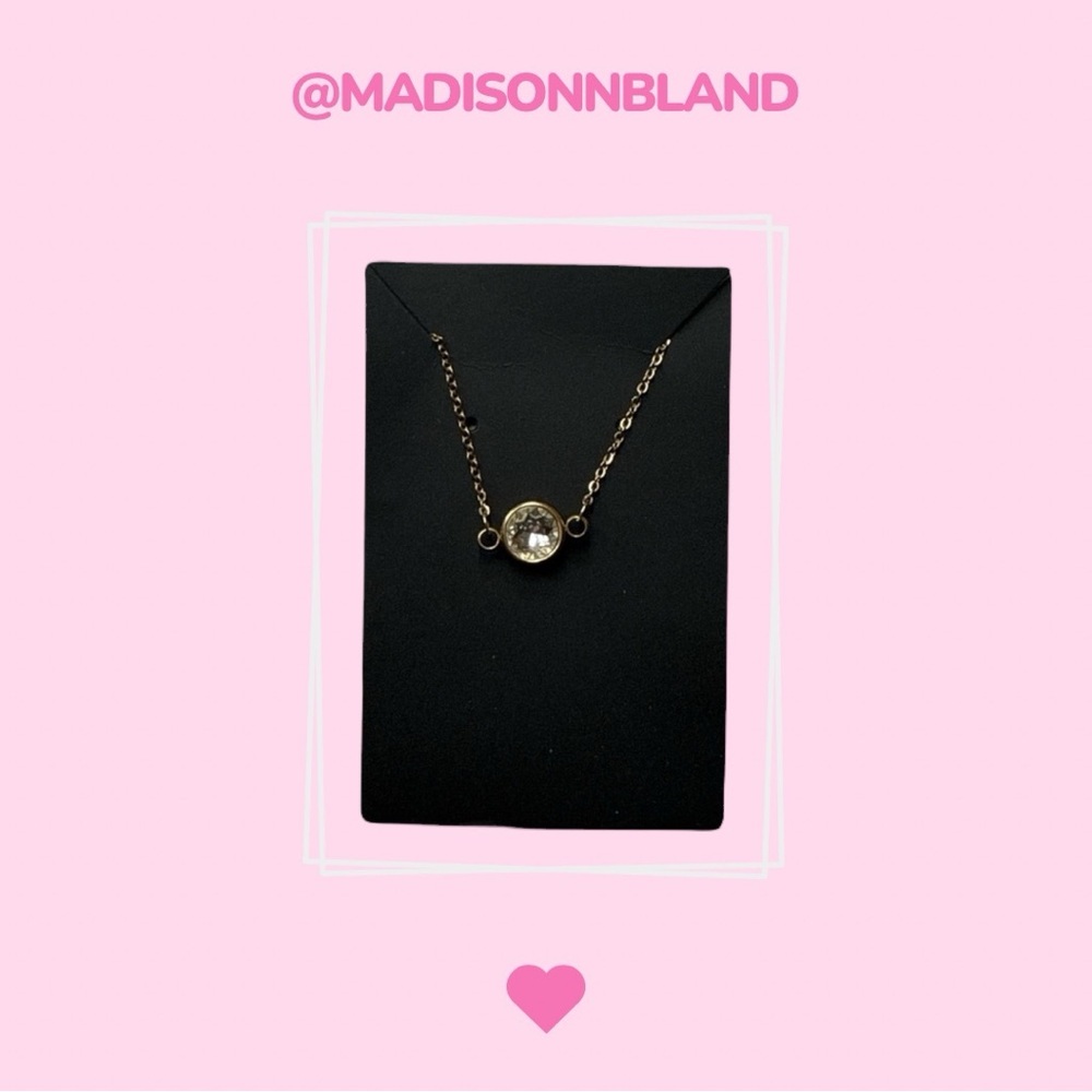 Handcrafted Crystal Pendant Necklace - 24K Gold Plated